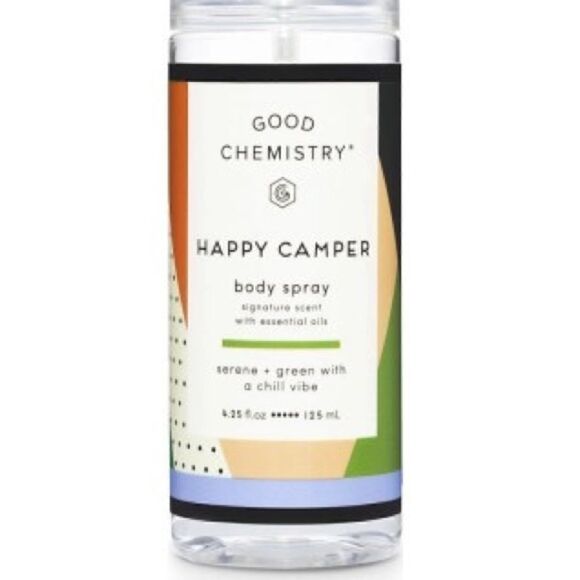 GOOD CHEMISTRY HAPPY CAMPER BODY SPRAY WITH ESSENTIAL OILS FULL SIZE 4.25OZ NEW - Picture 7 of 7
